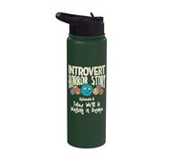 Grupo de trabajo de terror introvertido tímido antisocial Regreso a la escuela Stainless Steel Insulated Water Bottle