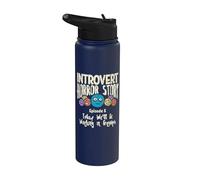 Grupo de trabajo de terror introvertido tímido antisocial Regreso a la escuela Stainless Steel Insulated Water Bottle