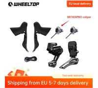 Grupo de transmisión inalámbrico para bicicleta de carretera Wheeltop EDS TX7000 7100 6000 de fibra de carbono, 7-14 velocidades, freno de llanta, cambio electrónico inalámbrico de carbono, desviador