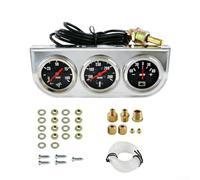 Grupo de triple calibre de 52 mm para coche, camión, motocicleta, monitor mecánico de presión de aceite, temperatura de corriente, 0-100 psi, 50-140 C, 60 A, amplio voltaje, 12 V, 24 V, compatibilidad
