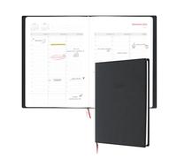 Grupo Erik: Agenda 2025 en italiano - Agenda semanal 2025 A4, agenda para citas, intervalos de 30 minutos y espacio de notas, tapa blanda negra, planificador semanal, anual y mensual