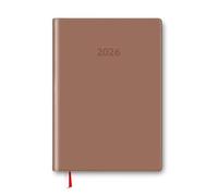 Grupo Erik: Agenda 2026 en italiano - Agenda semanal 2026 A4, agenda para citas, intervalos de 30 minutos y espacio de notas, tapa blanda marrón, planificador semanal, anual y mensual