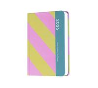 Grupo Erik Agenda 2026 Semana Vista pequeña - Agenda semanal Anual A6 Con Pegatinas, Marcapáginas y páginas de Alto Gramaje (Dic. 2025 a Dic. 2026), Rosa y Amarillo