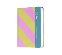 Grupo Erik Agenda 2026 Semana Vista pequeña - Agenda semanal Anual A6 Con Pegatinas, Marcapáginas y páginas de Alto Gramaje (Dic. 2025 a Dic. 2026), Rosa y Amarillo