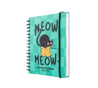 Grupo Erik Agenda escolar 2026 2027 Semana Vista Meow Meow - Agenda Semana Vista A5 gatos para mujer de Instituto y Universidad [Curso 26/27 ] │ Con Anillas, Tapa dura, Pegatinas e Ilustraciones