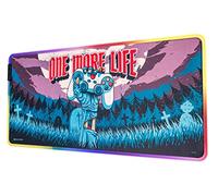 Grupo Erik Alfombrilla Gaming RGB One More Life - Alfombrilla ratón Luces LED 14 Modos, Base Goma Antideslizante y Cable USB/Alfombrilla XXL - Alfombrilla Escritorio - Tapete Escritorio 90x40cm