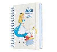 Grupo Erik Alicia En el País de las Maravillas A5 2024 Day To Page Diary | Enero 2024 - Diciembre 2024 | Planificador semanal 2024 | Planificador A5 con pegatinas y bolsillo | Diario 2024 | Regalos de