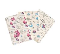 Grupo Erik Alicia en el pais de las Maravillas Libretas A6 | Pack de Cuadernos A6 pequeños, 3 formatos: punteado + hojas blancas + lineas, Tapas blandas, 64 págs cada bloc de notas
