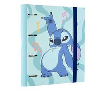 Grupo Erik Archivador 4 anillas Disney Stitch - Carpeta anillas A4 escolar con Tapa Dura y banda elástica | Material escolar y papeleria Vuelta al Cole