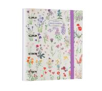 Grupo Erik Archivador 4 anillas flores - Carpeta anillas A4 | Archivadores Escolares para Niños y Niñas, Material escolar, Tapa Dura con Banda elástica, Merchandising Oficial