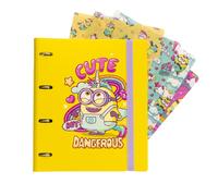 Grupo Erik Archivador 4 Anillas Garfield A4 - Carpeta Anillas A4 | con Separadores de Tapa Dura, Banda Elastica, Carpetas Archivadoras para Niños y Niñas