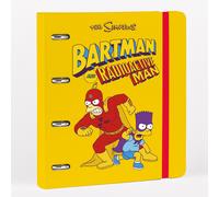 Grupo Erik Archivador 4 Anillas Los Simpsons A4 - Carpeta Anillas A4 con Separadores de Tapa Dura y Banda Elastica | Carpetas Archivadoras para Niños y Niñas