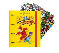 Grupo Erik Archivador 4 Anillas Los Simpsons A4 - Carpeta Anillas A4 con Separadores de Tapa Dura y Banda Elastica | Carpetas Archivadoras para Niños y Niñas