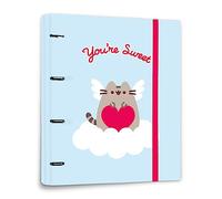 Grupo Erik Archivador 4 anillas Pusheen Foodie - Carpeta A4 anillas tapa dura | Material escolar y papeleria Vuelta al Cole