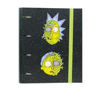 Grupo Erik Archivador 4 anillas Rick y Morty - Carpeta anillas A4 escolar con Tapa Dura y banda elástica | Material escolar y papeleria Vuelta al Cole