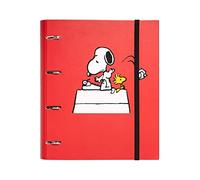 Grupo Erik Archivador 4 anillas Snoopy - Carpeta A4 anillas tapa dura | Material escolar y papeleria Vuelta al Cole