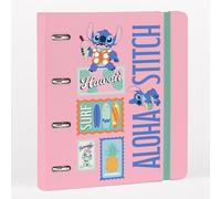 Grupo Erik Archivador 4 Anillas Stitch A4 - Carpeta Anillas A4 con Separadores de Tapa Dura y Banda Elastica | Carpetas Archivadoras para Niños y Niñas, Stitch Regalos