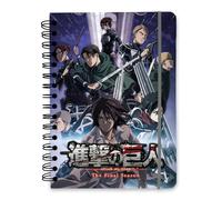 Grupo Erik Ataque a los Titanes Libreta A5 | Cuaderno A5 punteado con Anillas de Tapa dura, Merchandising Oficial, Material escolar, 180 págs