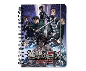 Grupo Erik Ataque a los Titanes Libreta A5 | Cuaderno A5 punteado con Anillas de Tapa dura, Merchandising Oficial, Material escolar, 180 págs