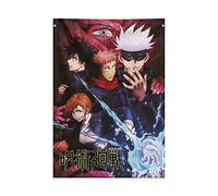 Grupo Erik Banderola decorativa Jujutsu Kaisen - Póster tela Jujutsu Kaisen 70x100 cm - Póster para enrollar - Póster Jujutsu Kaisen │ Cuadro enrollable de tela - Decoracion pared anime