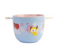 Grupo Erik Bol ramen coreano BT21 - Cuenco ramen inlcuye palillos japoneses - Ramen Bowl, Apto mircroondas | Vajilla especial Comida Japonesa