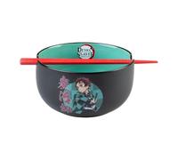 Bol Ramen Japones Demon Slayer Manga - Cuenco Ramen Japones 900 ml : Incluye Palillos Japoneses - Apto para Microondas y Lavavajillas | Bowl Cocina Camida Japonesa (16 x 9 cm)