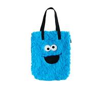 Grupo Erik Bolso tela Mounstruo de las galletas - Tote bag tela Barrio Sesamo con asas cómodas - Bolso shopper 40x35 cm/Bolsas reutilizables - Bolsa compra plegable - Material escolar