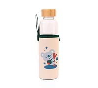 Grupo Erik Botella agua cristal BT21 Koya - Botella cristal 500ml : Botella agua niños | Botella termica 500ml - Botellas de agua con funda protectora
