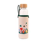 Grupo Erik Botella BT21 - Botella agua cristal para niños 500ml - Water bottle con funda protectora y tapón hérmetico │ Regalos para fans, Merchandising Oficial [Sin PVC ni BPA]