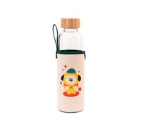 Grupo Erik Botella BT21 Chimmy - Botella agua cristal para niños 500ml | Water bottle, funda protectora, tapón hérmetico, Regalos para fans, Merchandising Oficial, Sin PVC ni BPA