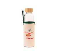 Erik Botella de agua para niños BT21 RJ – Cristal 500 ml con funda protectora y tapón hermético