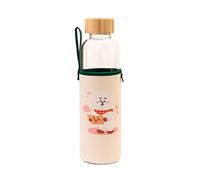 Erik Botella de agua para niños BT21 RJ – Cristal 500 ml con funda protectora y tapón hermético