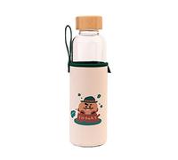 Grupo Erik BT21 Shooky - Botella de agua de vidrio Shooky de 500 ml, botella de agua fría y caliente para gimnasio, botellas de viaje, regalos BT21, regalos kawaii, cosas kawaii