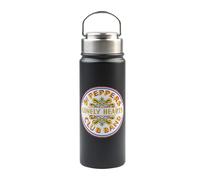 Grupo Erik Botella de Agua Termica The beatles - Botella de Agua Acero Inoxidable; Termo para Cafe 550ml o Termo Agua Fria | Botella Gimnasio con Tapón hermético y Asa | The Beatles Merchandising