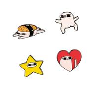 Grupo Erik Broches para ropa mujer Ketnipz, 4 Pins mujer/hombre, Pines para ropa