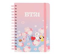 Erik Libreta A5 niña BT21 – Punteado, anillas, tapa dura, 180 págs