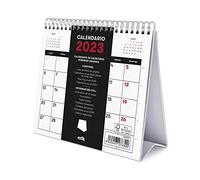Grupo Erik Calendario 2023 genérico - Calendario 2023 sobremesa con certificado FSC - Calendario 2023 mesa español - Calendario 2023 con fases lunares - Calendario anual