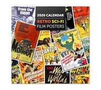 Grupo Erik Calendario 2026 pared Ciencia Ficción Retro - Almanaque pared 2026 : Planificador mensual Con espacio para Anotar, Ilustraciones y Fácil de colgar (30x30cm)