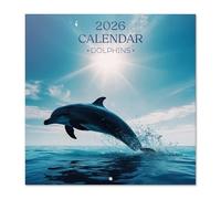 Grupo Erik Calendario 2026 pared Delfines - Almanaque pared 2026 : Planificador mensual Con espacio para Anotar, Ilustraciones y Fácil de colgar (30x30cm)