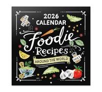 Grupo Erik Calendario 2026 pared Foodies - Almanaque pared 2026 : Planificador mensual Con espacio para Anotar, Ilustraciones y Fácil de colgar (30x30cm)