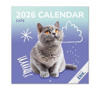 Grupo Erik Calendario 2026 pared Gatos - Almanaque pared 2026 : Planificador mensual Con espacio para Anotar, Ilustraciones y Fácil de colgar (30x30cm)