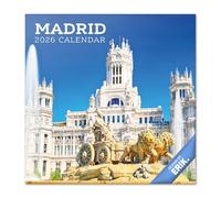 Grupo Erik Calendario 2026 pared Madrid - Almanaque pared 2026 : Planificador mensual Con espacio para Anotar, Ilustraciones y Fácil de colgar (30x30cm)