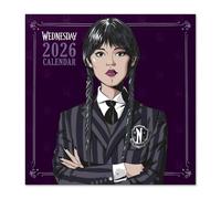 Grupo Erik Calendario 2026 pared Miercoles Addams - Almanaque pared 2026 : Planificador mensual Con espacio para Anotar, Ilustraciones y Fácil de colgar (30x30cm)