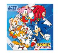 Grupo Erik Calendario 2026 pared Sonic - Almanaque pared 2026 : Planificador mensual Con espacio para Anotar, Ilustraciones y Fácil de colgar (30x30cm)