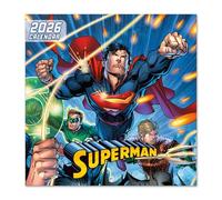 Grupo Erik Calendario 2026 pared Superman - Almanaque pared 2026 : Planificador mensual Con espacio para Anotar, Ilustraciones y Fácil de colgar (30x30cm)