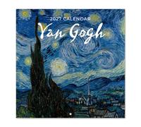 Grupo Erik Calendario 2027 Pared Van Gogh - Almanaque 16 Meses 30x30cm | Planificador Mensual, 12 Ilustraciones en Sobre Protector