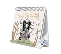 Grupo Erik Calendario Pesadilla antes de Navidad sobremesa 2026 - Almanaque de mesa 2026 Disney Con espacio para Anotar, Vista Mensual global, Ilustraciones y Base resistente (19,5 x 16,5cm)