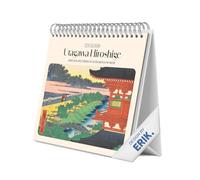 Grupo Erik Calendario sobremesa 2026 Hiroshige - Almanaque de mesa 2026 Con espacio para Anotar, Vista Mensual global, Ilustraciones y Base resistente (19,5 x 16,5cm)