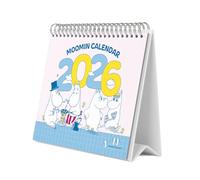 Grupo Erik Calendario sobremesa 2026 Moomin - Almanaque de mesa 2026 Con espacio para Anotar, Vista Mensual global, Ilustraciones y Base resistente (19,5 x 16,5cm)