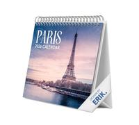 Grupo Erik Calendario sobremesa 2026 Paris - Almanaque de mesa 2026 Con espacio para Anotar, Vista Mensual global, Ilustraciones y Base resistente (19,5 x 16,5cm)